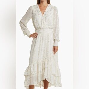 NWT Lilly Pulitzer Christiana Midi Dress White Gold Size 0